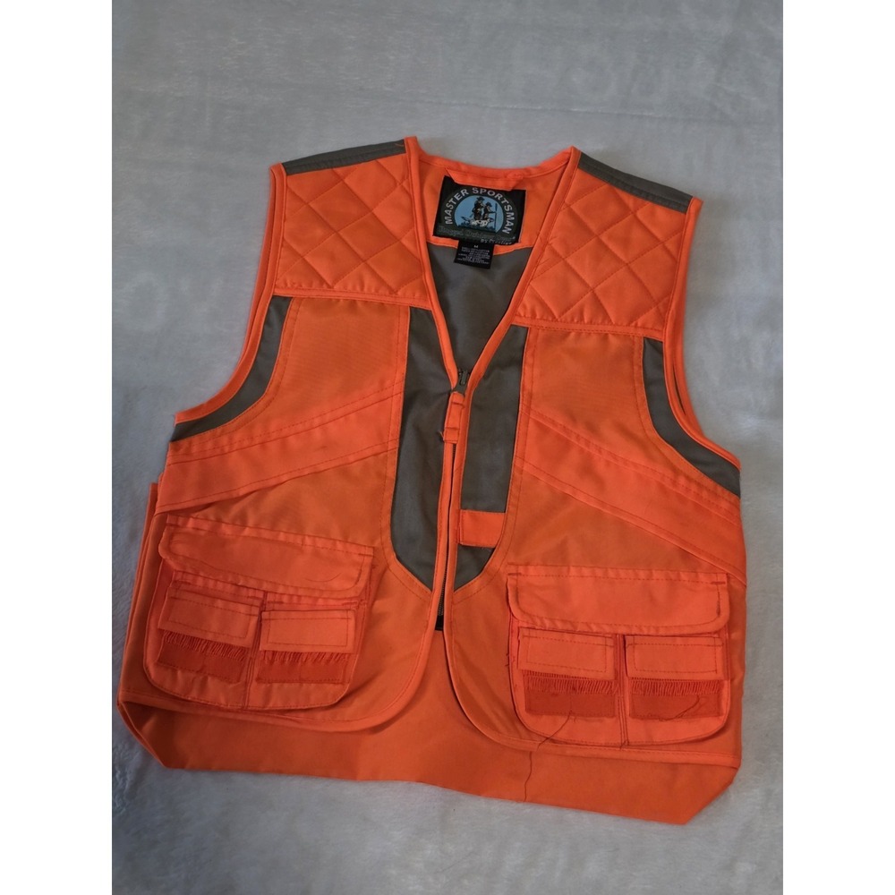 master sportsman youth kids unisex size medium blaze orange upland hunting vest
